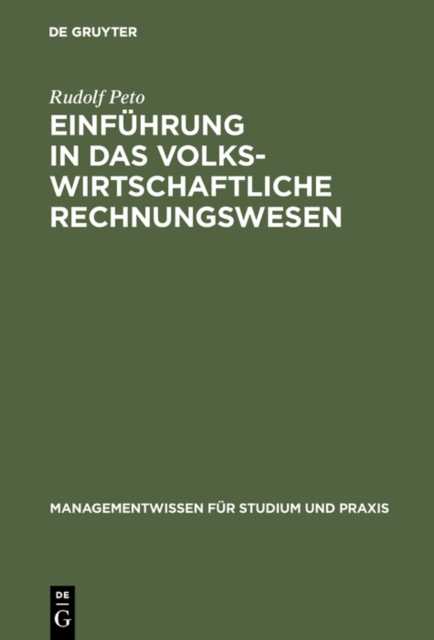 Einführung in das volkswirtschaftliche Rechnungswesen