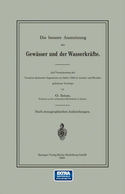 Die bessere Ausnutzung der Gewässer und der Wasserkräfte