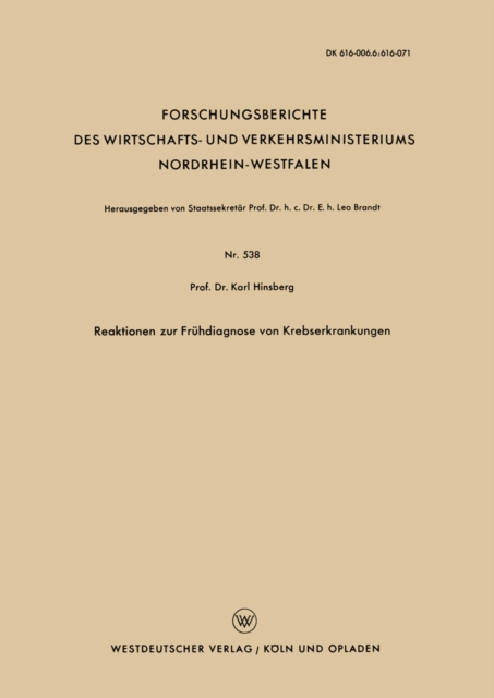 Reaktionen zur Frühdiagnose von Krebserkrankungen