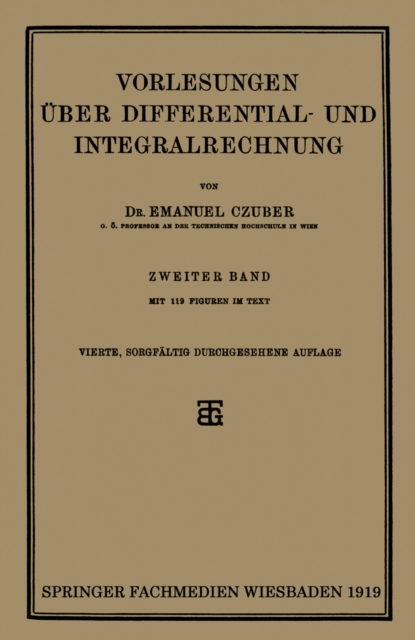 Vorlesungen Über Differential- und Integralrechnung