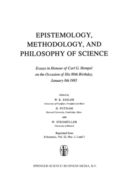 Epistemology, Methodology, and Philosophy of Science