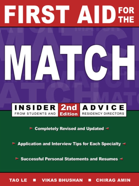 First Aid for the Match: Insider Advice from Students and Residency Directors