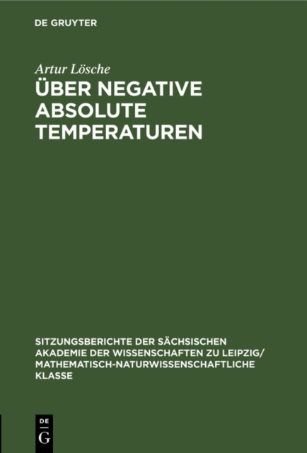 Uber negative absolute Temperaturen