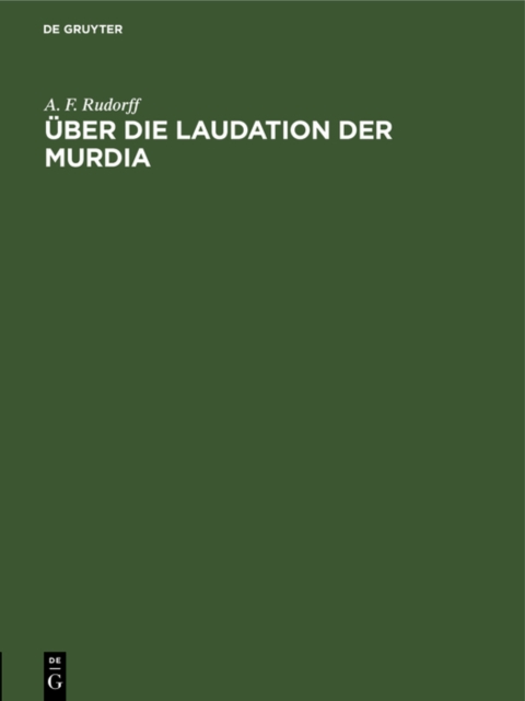 Uber die Laudation der Murdia