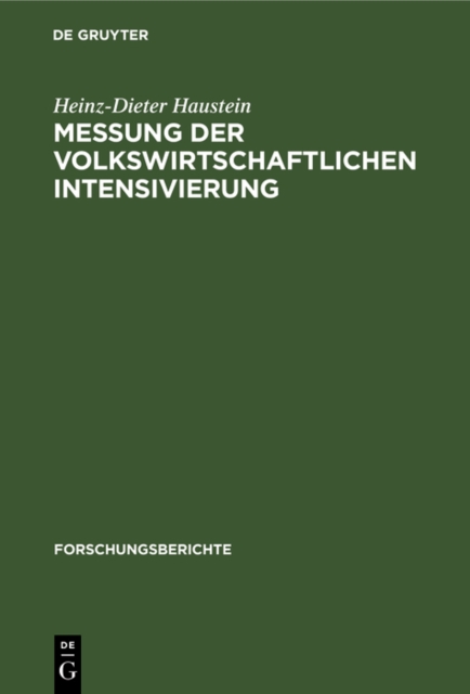 Messung der volkswirtschaftlichen Intensivierung