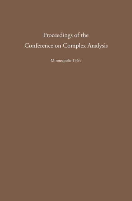 Proceedings of the Conference on Complex Analysis