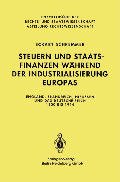 Steuern und Staatsfinanzen während der Industrialisierung Europas