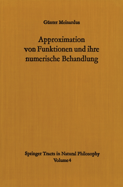 Approximation von Funktionen und ihre numerische Behandlung