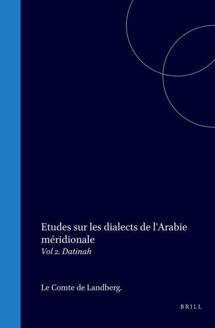 Etudes sur les dialects de l'Arabie meridionale