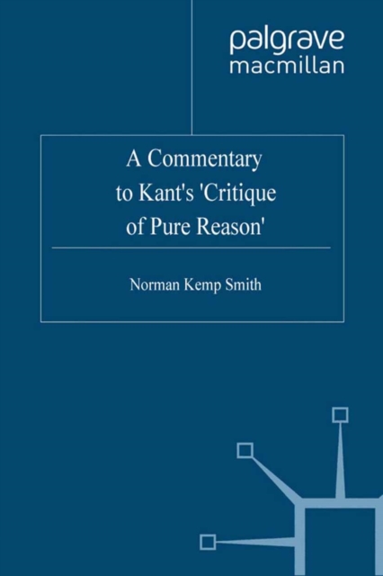 Commentary to Kant's 'Critique of Pure Reason'