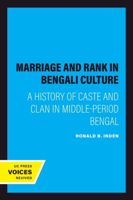 Marriage and Rank in Bengali Culture