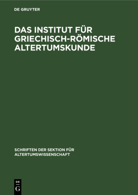 Institut fur Griechisch-Romische Altertumskunde