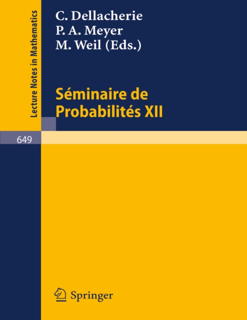 Séminaire de Probabilités XII