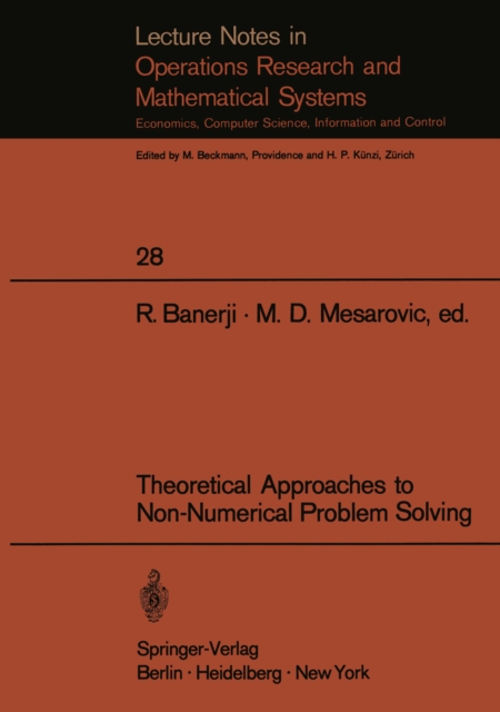 Theoretical Approaches to Non-Numerical Problem Solving