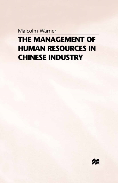 Management of Human Resources in Chinese Industry