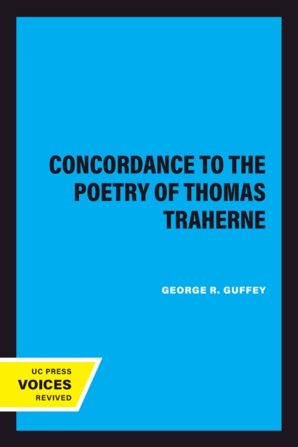 Concordance to the Poetry of Thomas Traherne