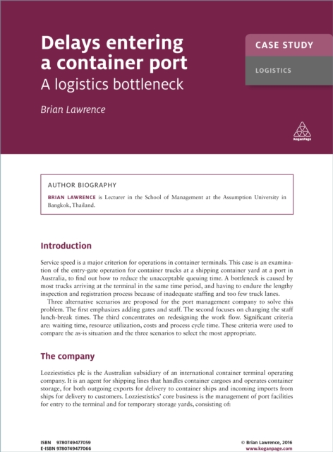 Case Study: Delays Entering a Container Port