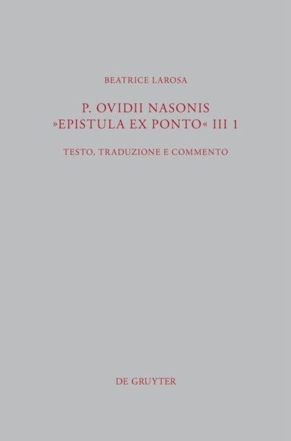 P. Ovidii Nasonis "Epistula ex Ponto" III 1