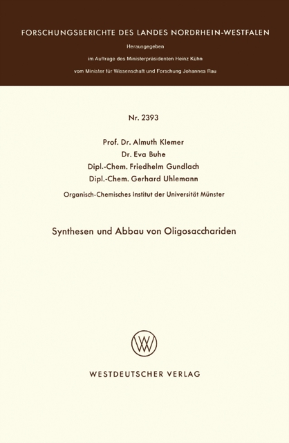 Synthesen und Abbau von Oligosacchariden