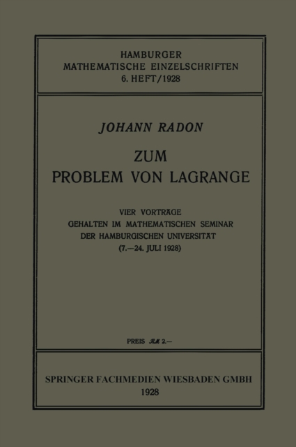 Zum Problem von Lagrange