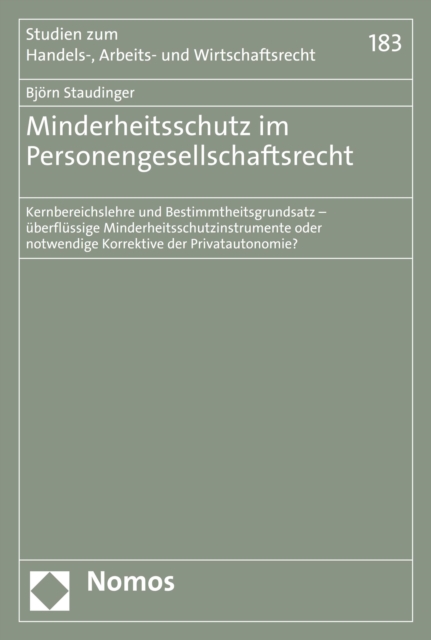 Minderheitsschutz im Personengesellschaftsrecht