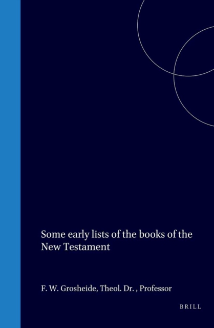 Some early lists of the books of the New Testament