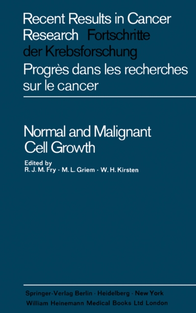 Normal and Malignant Cell Growth