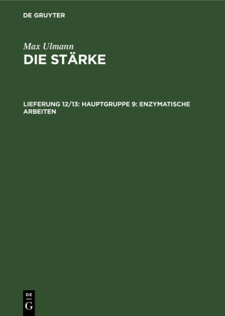 Hauptgruppe 9: Enzymatische Arbeiten