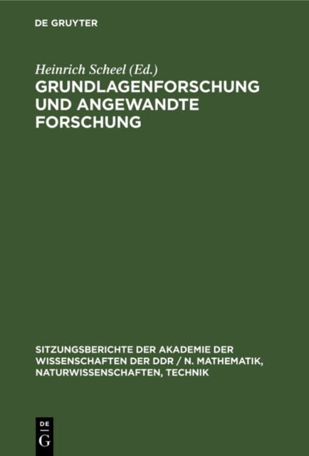 Grundlagenforschung und angewandte Forschung