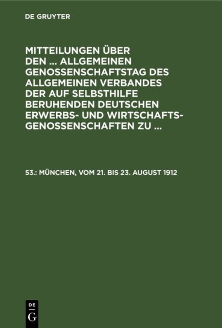 Munchen, vom 21. bis 23. August 1912