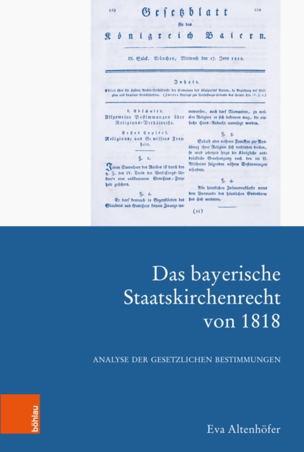 Das bayerische Staatskirchenrecht von 1818