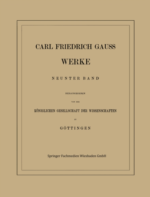 Carl Friedrich Gauss Werke