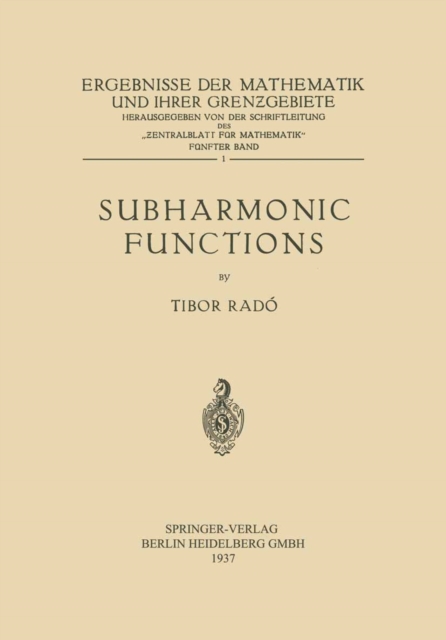 Subharmonic Functions