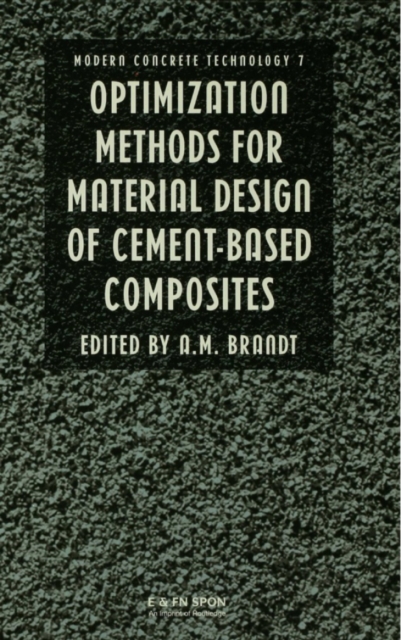 Optimization Methods for Material Design of Cement-based Composites