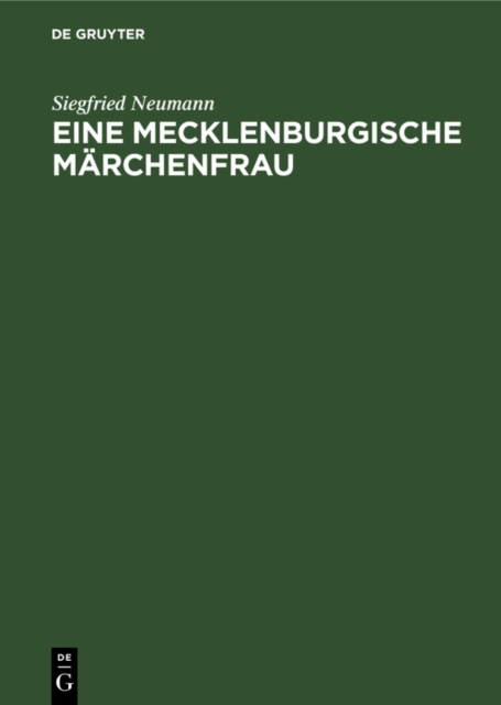 Eine Mecklenburgische Marchenfrau
