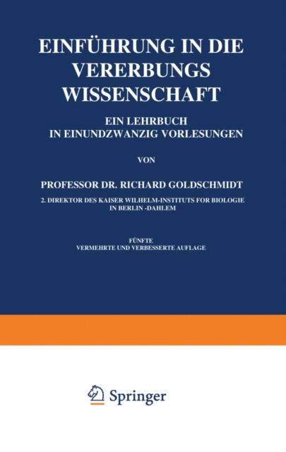Einführung in die Vererbungswissenschaft