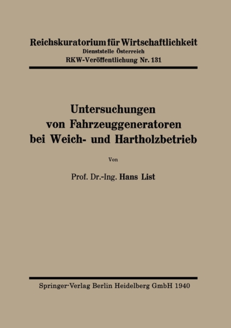 Untersuchungen von Fahrzeuggeneratoren bei Weich- und Hartholzbetrieb