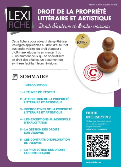 Droit de la propriété intellectuelle et artistique (2ème édition)
