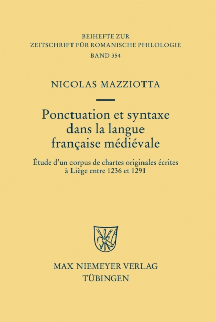 Ponctuation et syntaxe dans la langue française médiévale