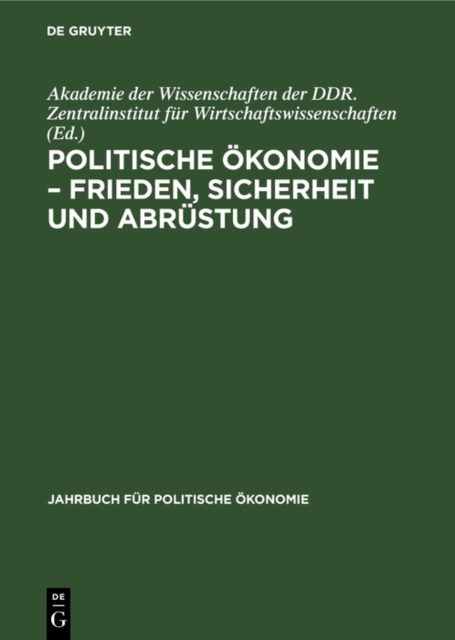 Jahrbuch fur politische Okonomie. 4.1989