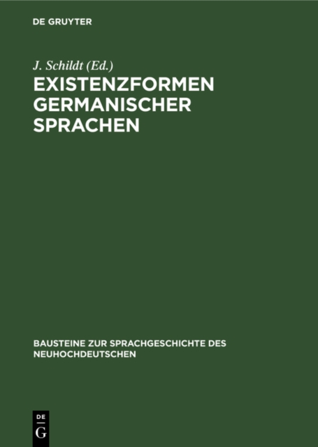 Existenzformen germanischer Sprachen