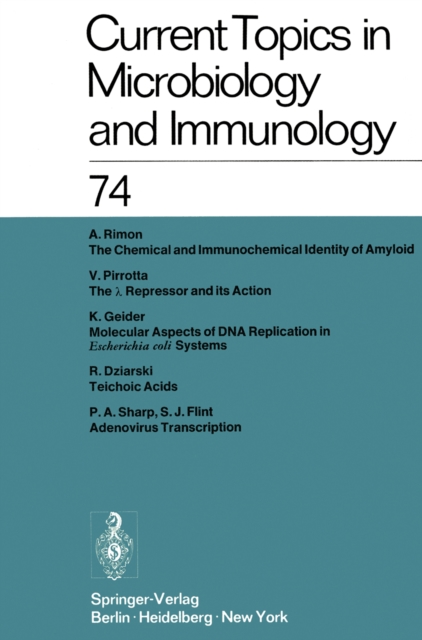 Current Topics in Microbiology and Immunology / Ergebnisse der Mikrobiologie und Immunitatsforschung