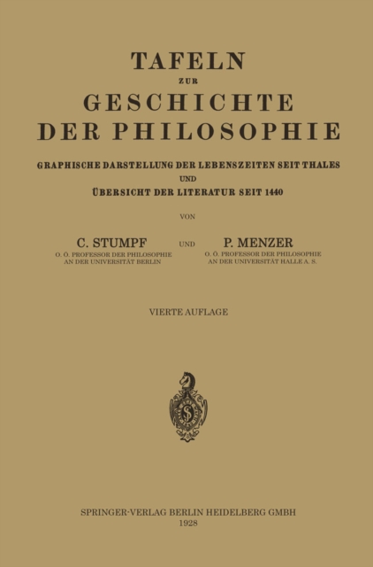 Tafeln zur Geschichte der Philosophie