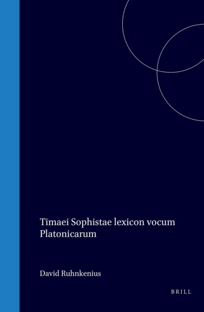 Timaei Sophistae lexicon vocum Platonicarum