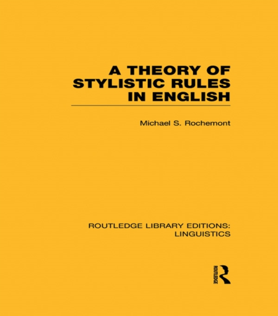 Theory of Stylistic Rules in English