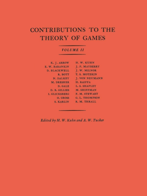 Contributions to the Theory of Games, Volume II