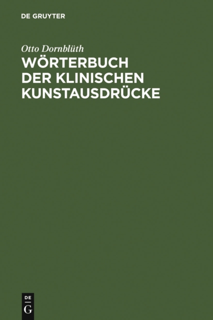 Wörterbuch der Klinischen Kunstausdrücke