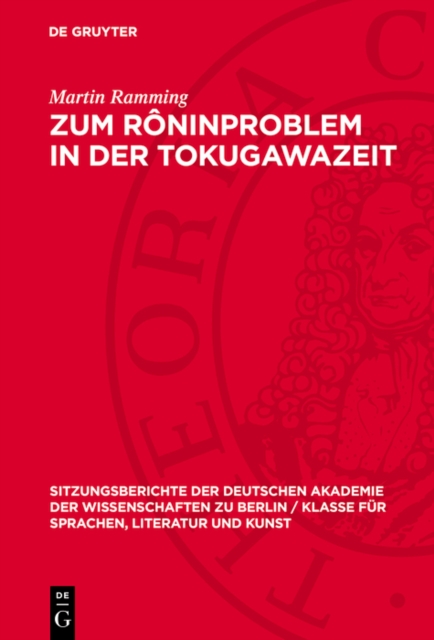 Zum Rôninproblem in der Tokugawazeit