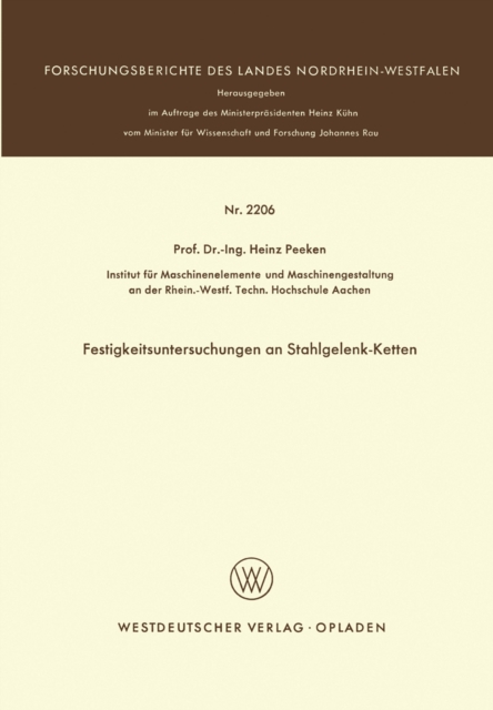 Festigkeitsuntersuchungen an Stahlgelenk-Ketten