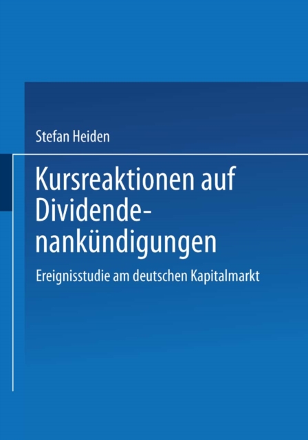 Kursreaktionen auf Dividendenankündigungen